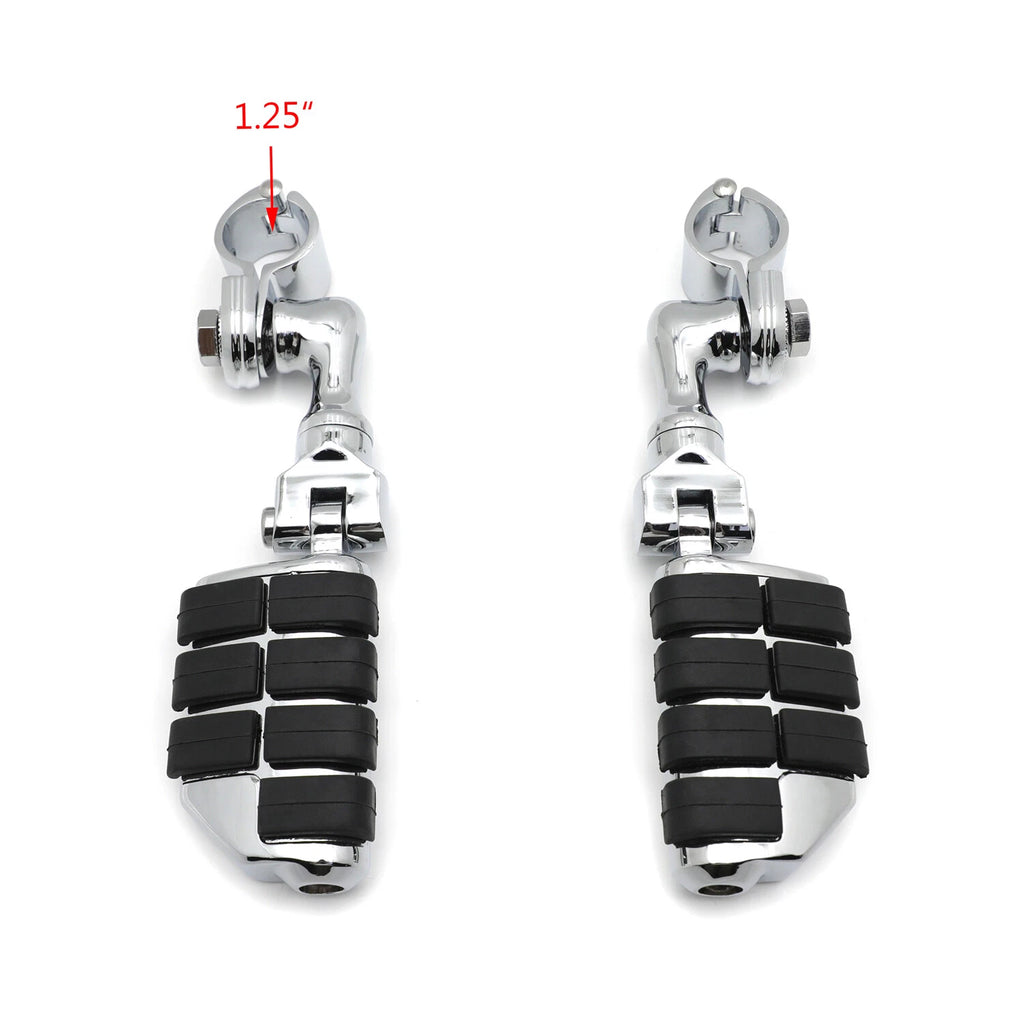 1.25" Offset Foot Peg Mounts Clamps for Harley Sportster XL 1200 883 (2004–2023)