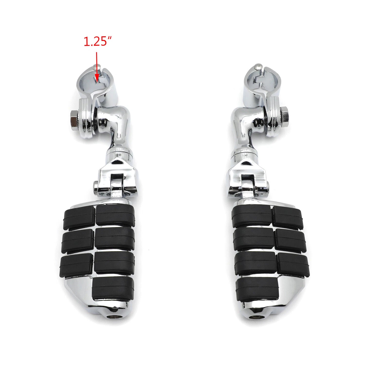 1.25" Offset Foot Peg Mounts Clamps for Harley Sportster XL 1200 883 (2004–2023)