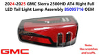 LED Tail Light Assembly for GMC Sierra 2500HD AT4 (2024–2025) 85095716