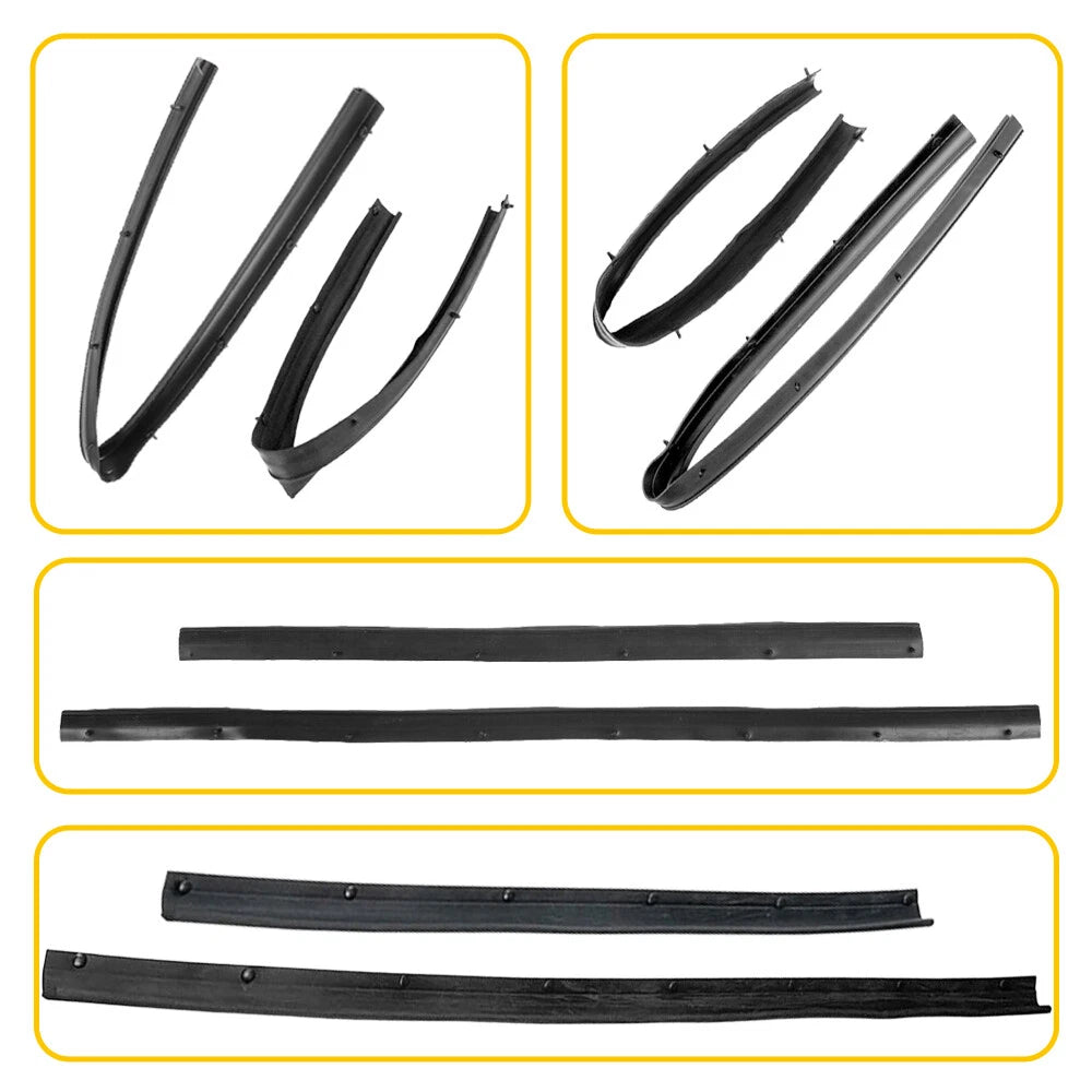 Set of 4 Door Lower Weatherstrip Seals for F250 F350 F450 F550 (1999–2016)