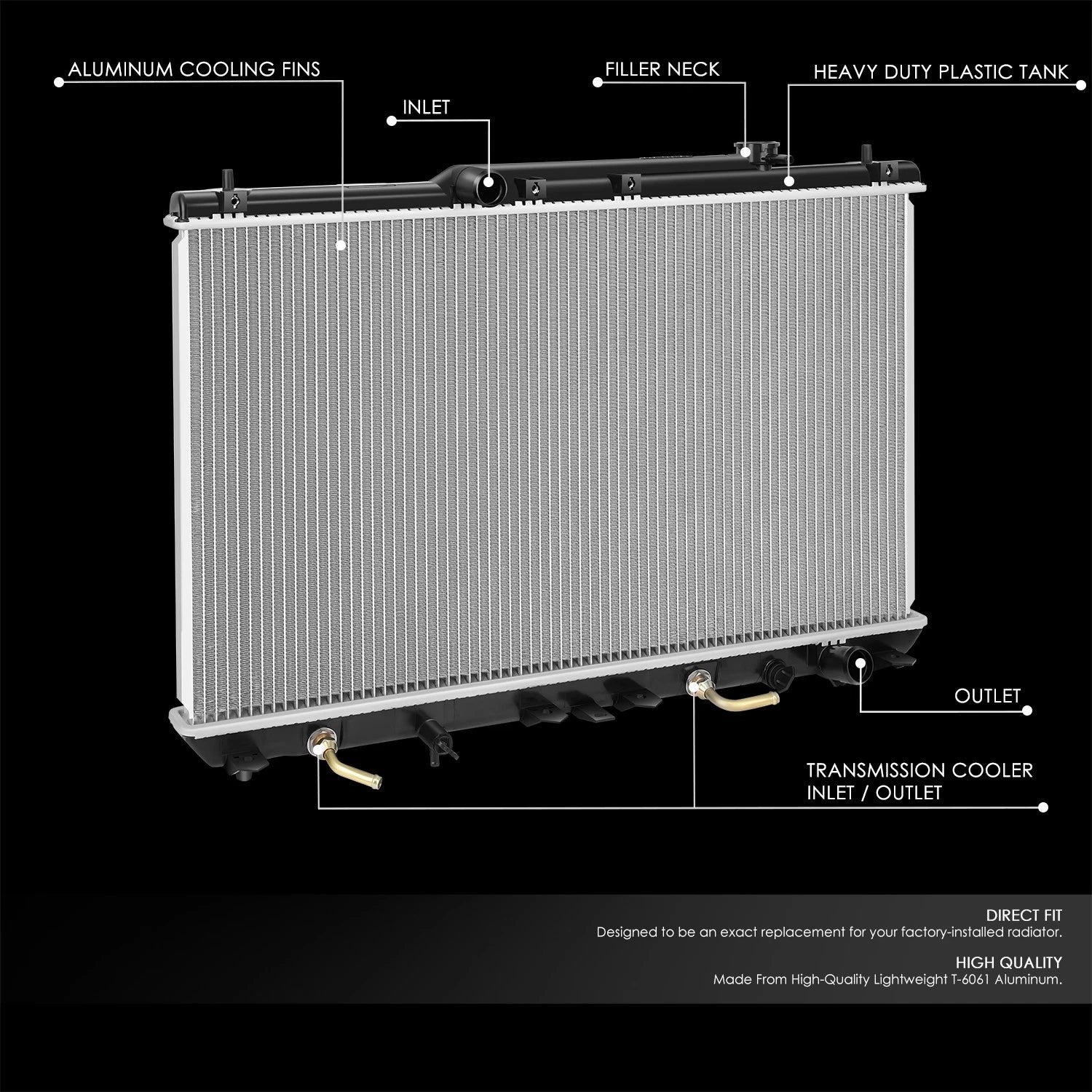 Aluminum Radiator for Toyota Camry/Solara 2.2L (1997–2001) DPI 1909