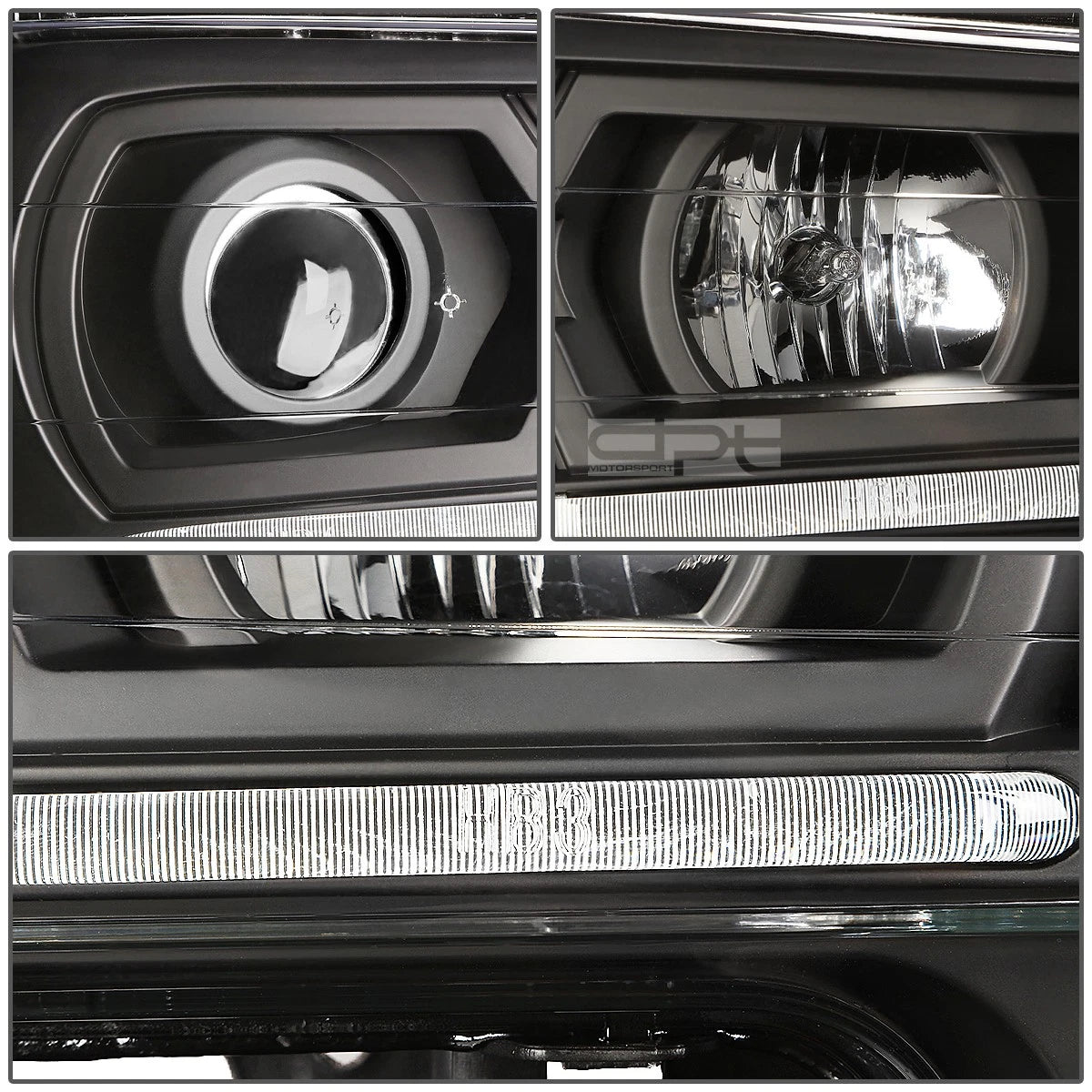 Projector Headlights for Chevy Trailblazer (2002–2009) - Black Amber
