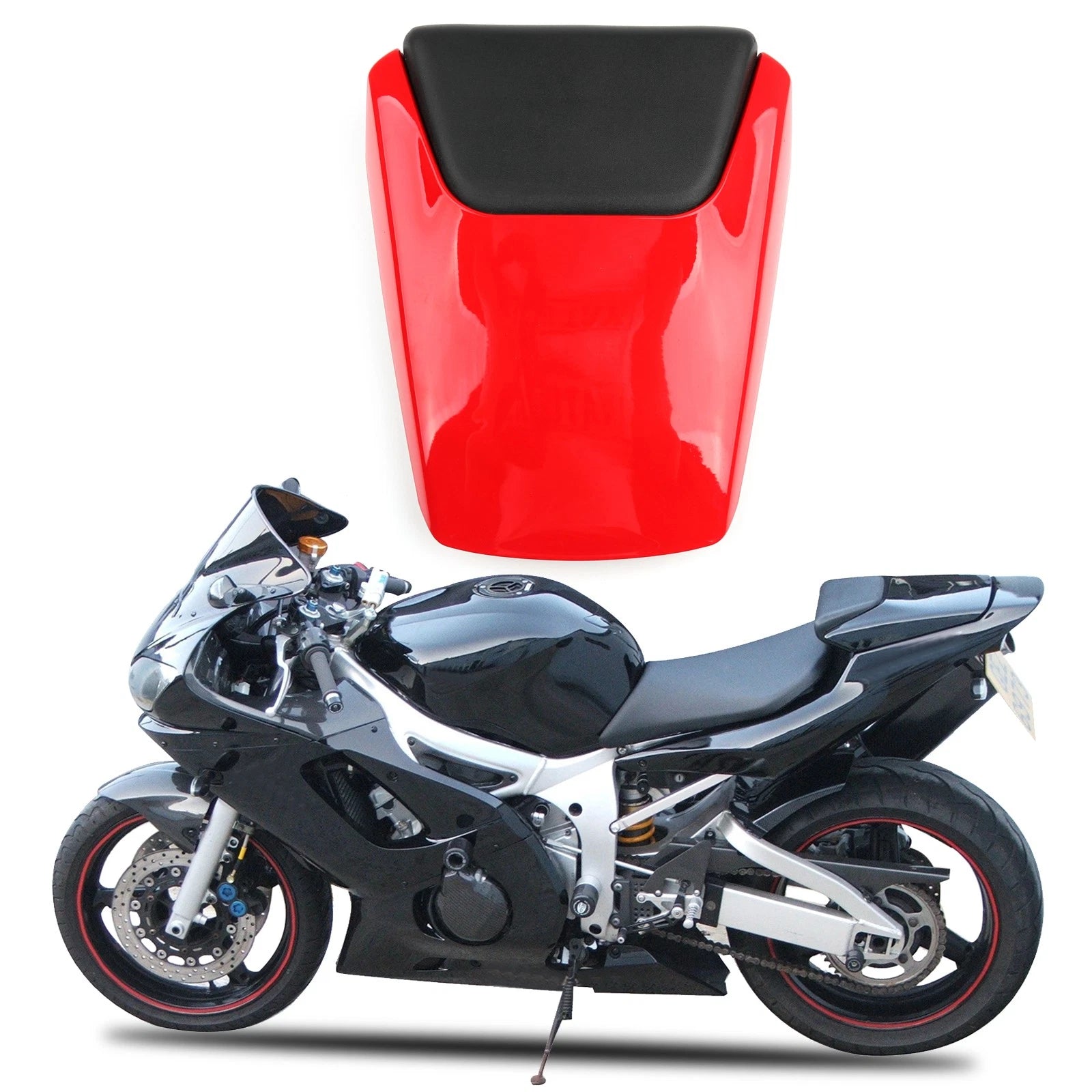 Rear Pillion Seat Cowl Fairing Cover for Yamaha YZF R6 (1998–2002) Red