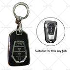 TPU Key Fob Cover for Isuzu D-MAX MU-X MUX (2012–2023) 4 Button Black
