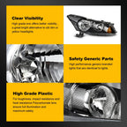 Set of 2 Headlight Assemblies for Honda Accord (2008–2012)