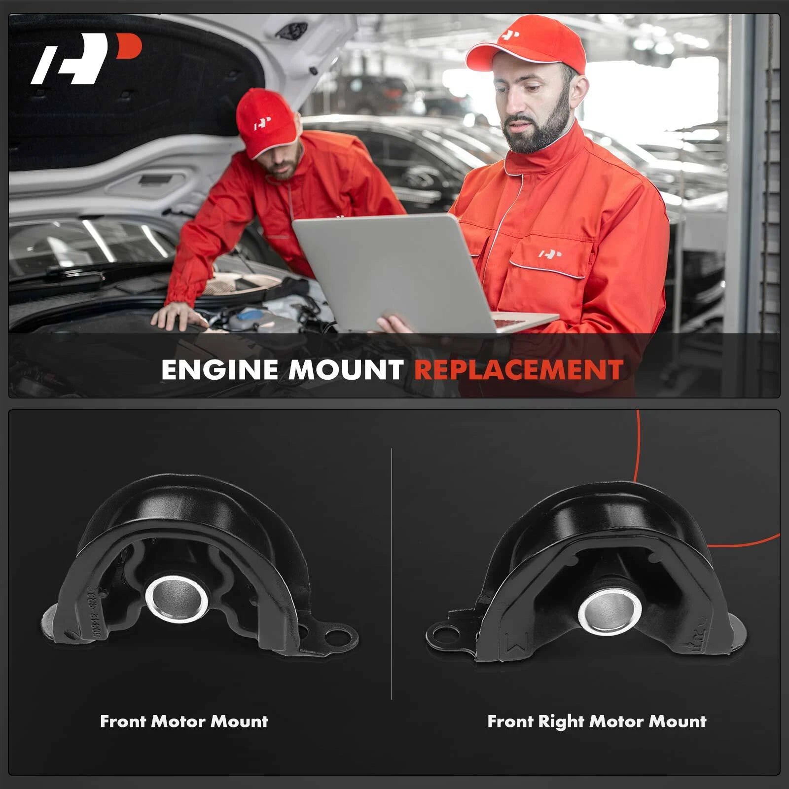 2X Front Engine Motor Mount for Honda CR-V (1997-2001) Civic del Sol