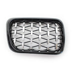 Shiny Black Diamond Front Grill for BMW E36 3 Series (1997-1999)