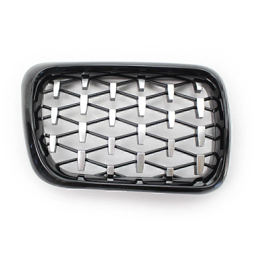 Shiny Black Diamond Front Grill for BMW E36 3 Series (1997-1999)
