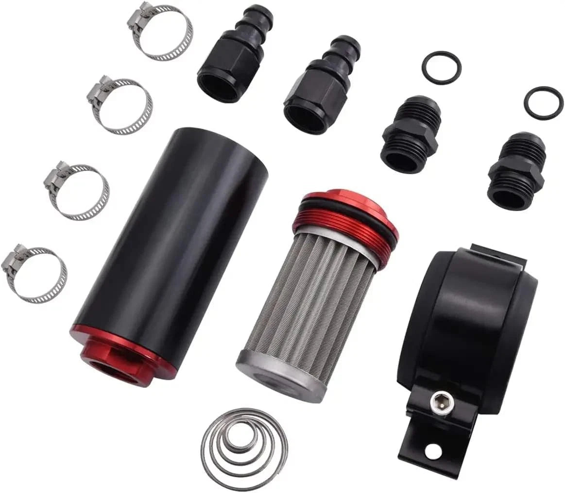 10AN Inline Fuel Filter for Universal Applications (100 Micron, Cleanable)