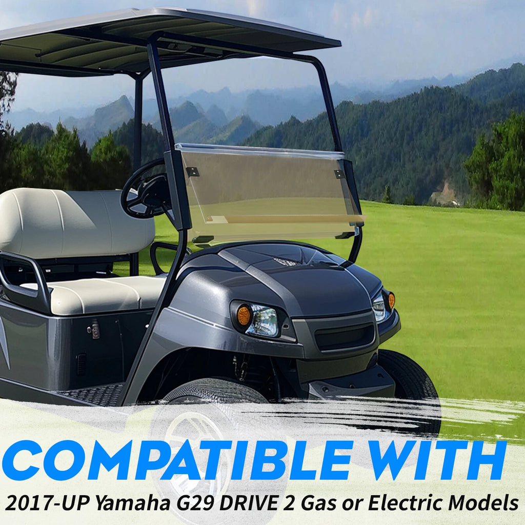 Tinted Flip Folding Windshield for Yamaha Drive 2 (2017–Present)