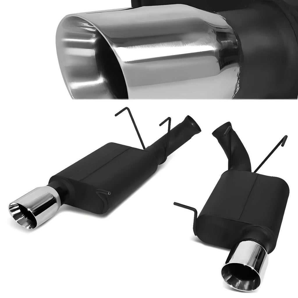 3.75" Round Muffler Tip Axle Back Exhaust System for Ford Mustang (2011–2012)