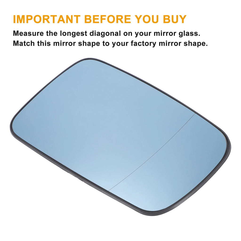 Right Side Heated Blue Glass Mirror for BMW 3 Series E46 (1998–2006)