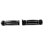 2X CNC Billet Aluminum 1" Handle Bar Hand Grips for Harley Touring