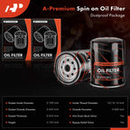 2X Engine Oil Filter for Silverado 2500 HD 2001â2019 Silverado 3500
