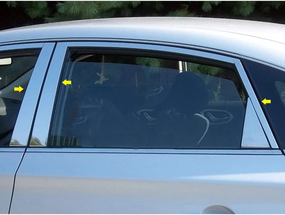 6pc. Luxury FX Chrome Pillar Post Trim For 2013-2019 Nissan Sentra