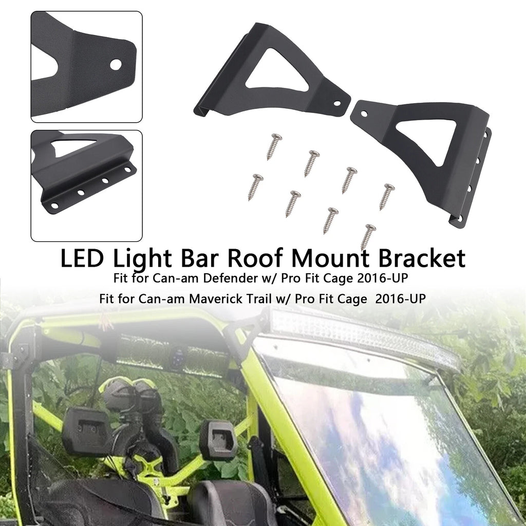 LED Light Bar Roof Mount Bracket for Can-Am Defender (2016–2025) 50"/52"
