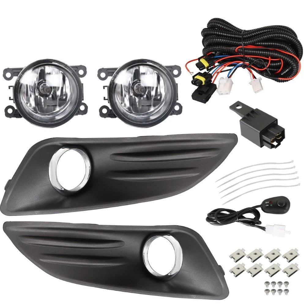 Fog Lights for Ford Fiesta (2014–2018) Clear Lens Assembly Lamp Pair