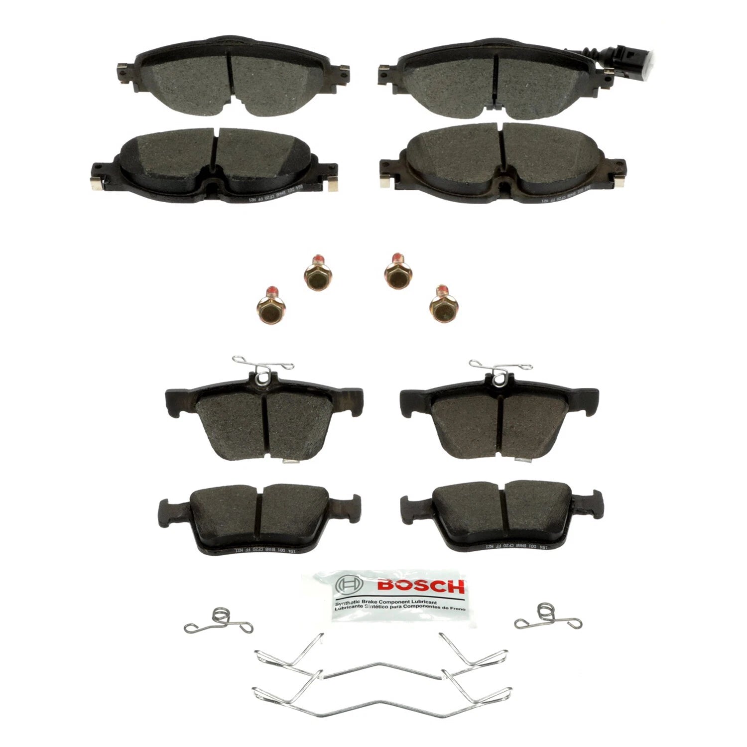 Set of 4 Bosch Blue Ceramic Disc Brake Pads for Jetta Taos e-Golf (2020–2023)