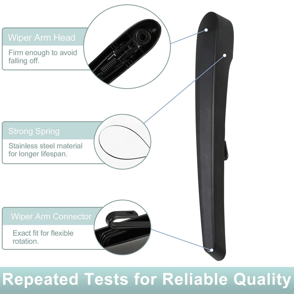 Rear Back Windshield Wiper Blade Arm Set for Buick Encore, Chevrolet Trax (2013–2021)