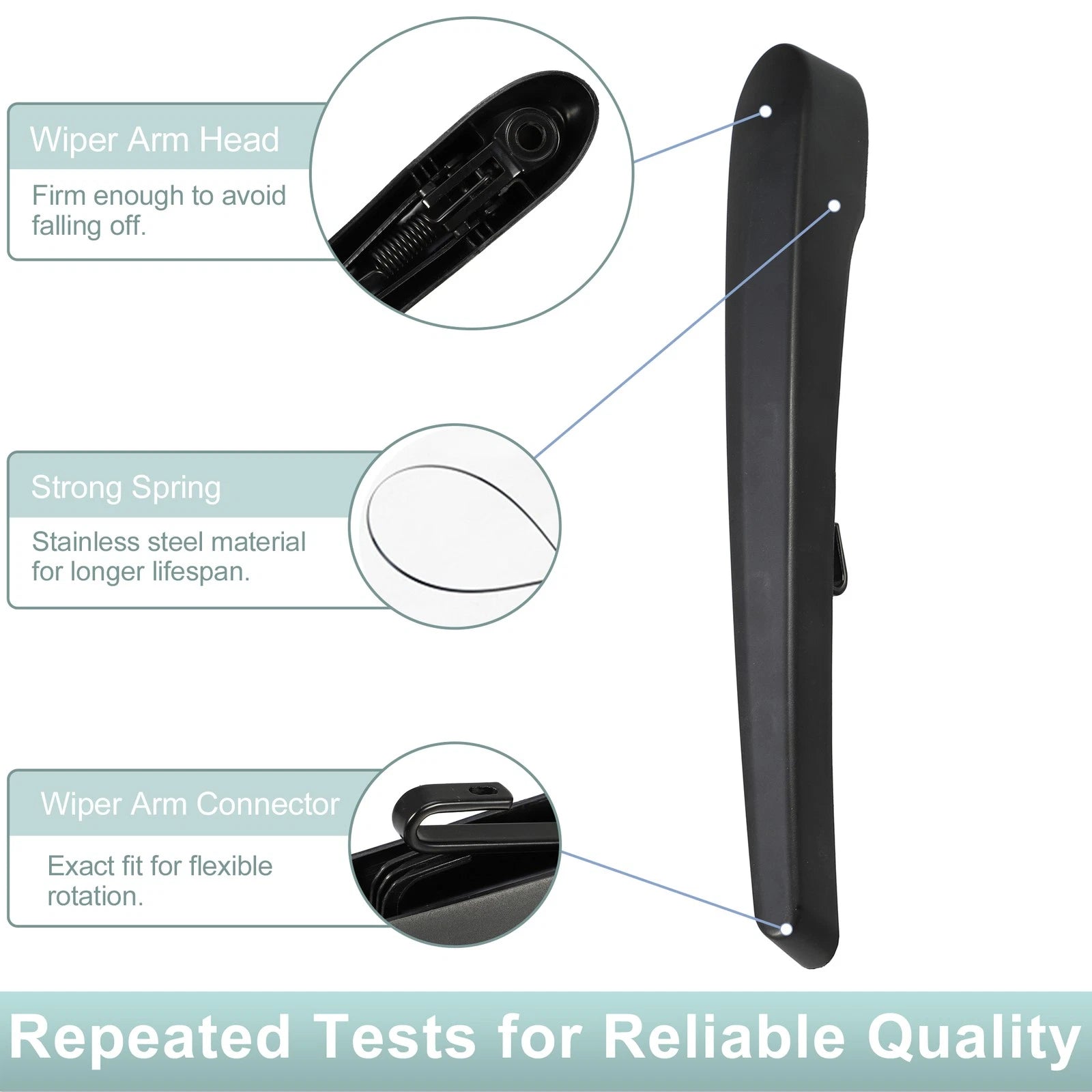 Rear Back Windshield Wiper Blade Arm Set for Buick Encore, Chevrolet Trax (2013–2021)