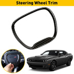 Steering Wheel Trim Center Ring Bezels for Dodge Challenger/Charger (2015–2023) Black