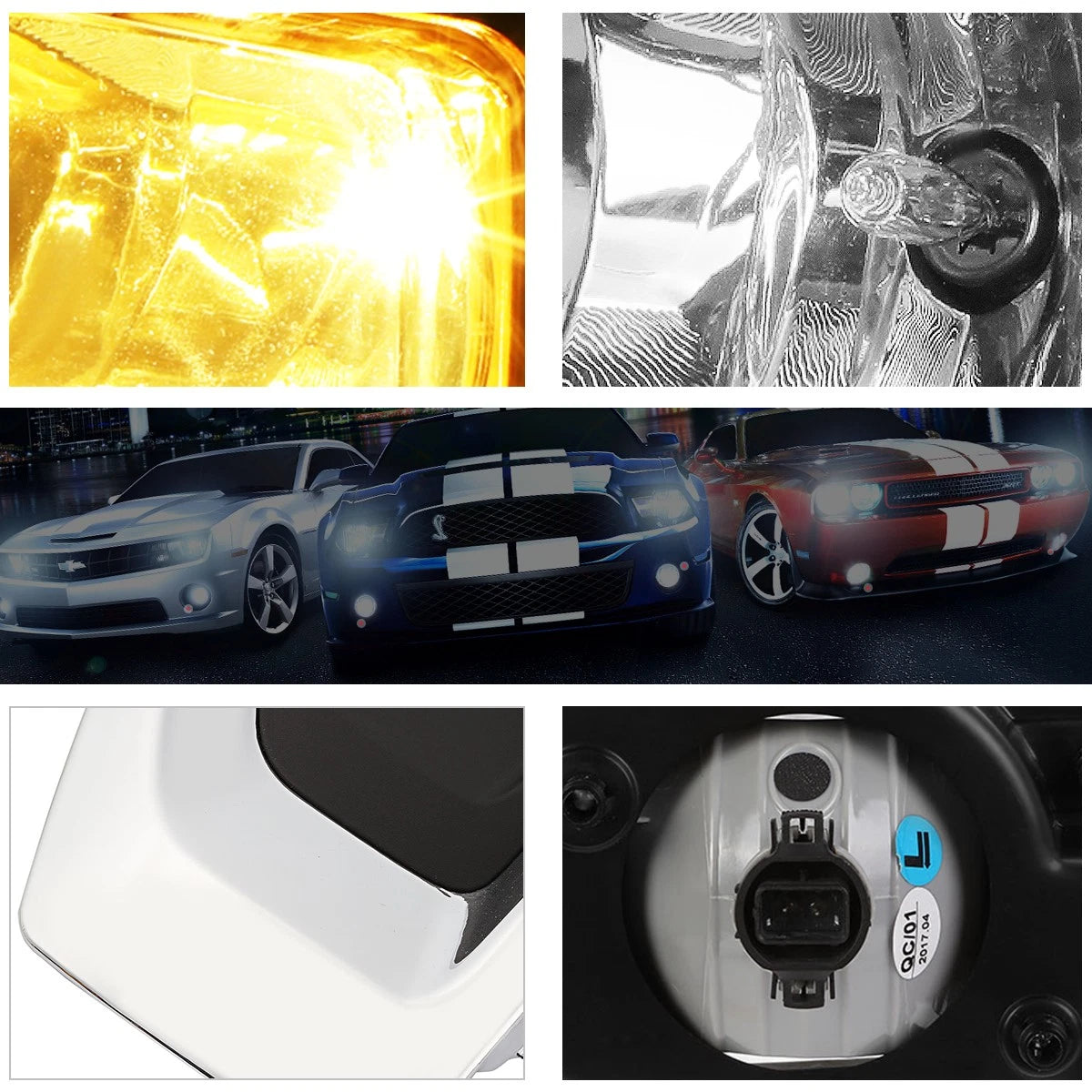 Clear Lens Front Bumper Fog Lights for GMC Yukon XL (2015–2018)