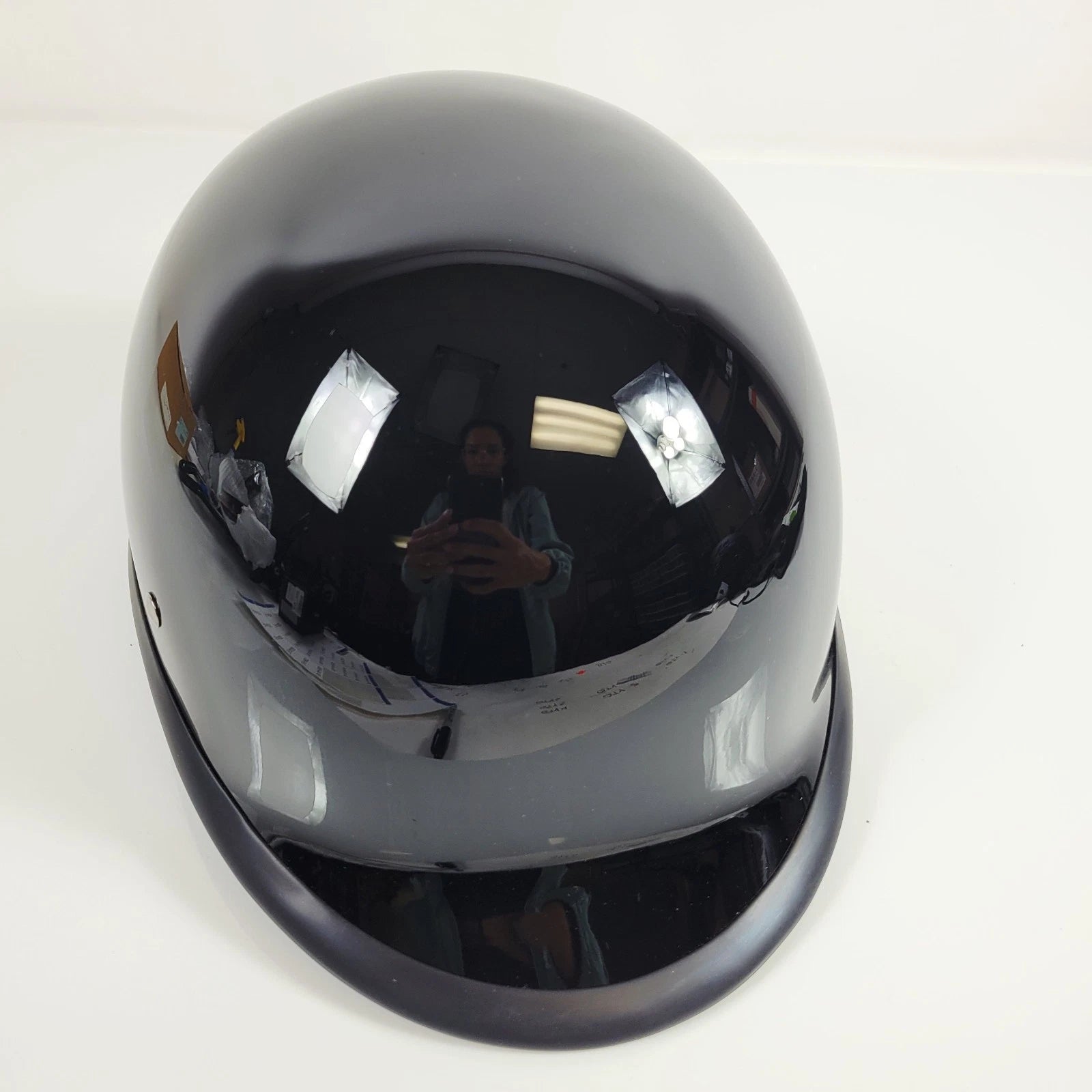 DOT Certified Motorcycle Helmet for Badass Trooper (2XL) Gloss Black