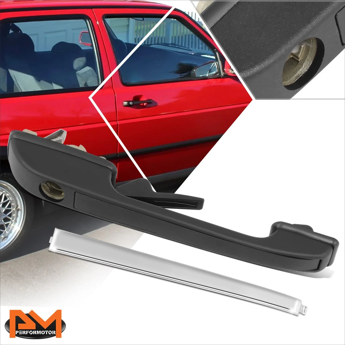 Front Right Door Handle w/ Keyhole for VW Golf Jetta Quantum (1982–1992)