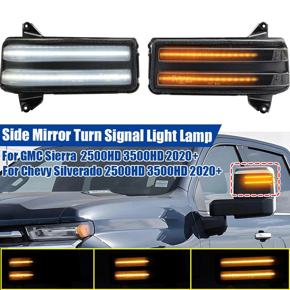 Smoked LED Wing Mirror Blinker Light for GMC Sierra 2500HD/3500HD (2020–2020)