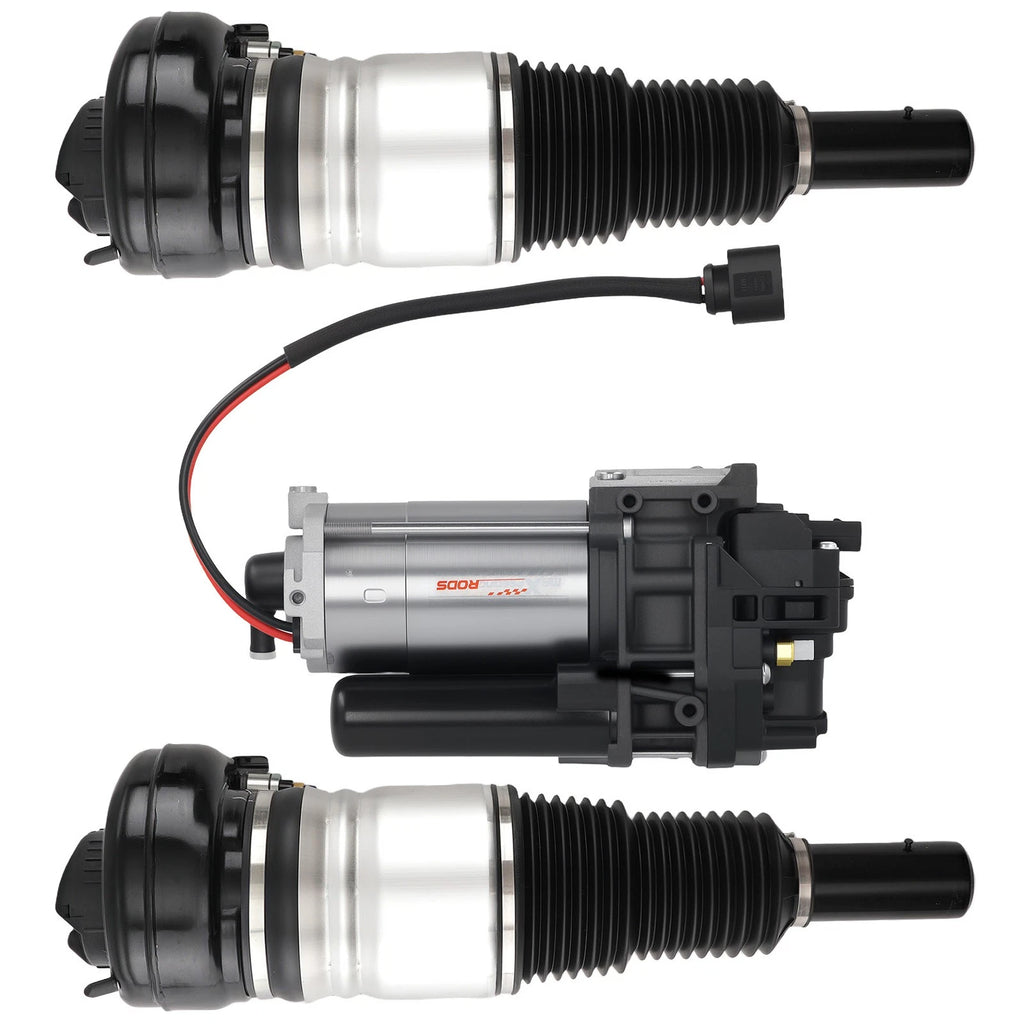 2X Air Suspension Shock + Air Compressor Pump for Audi Q7 SQ7 Q8 (2016–2022)