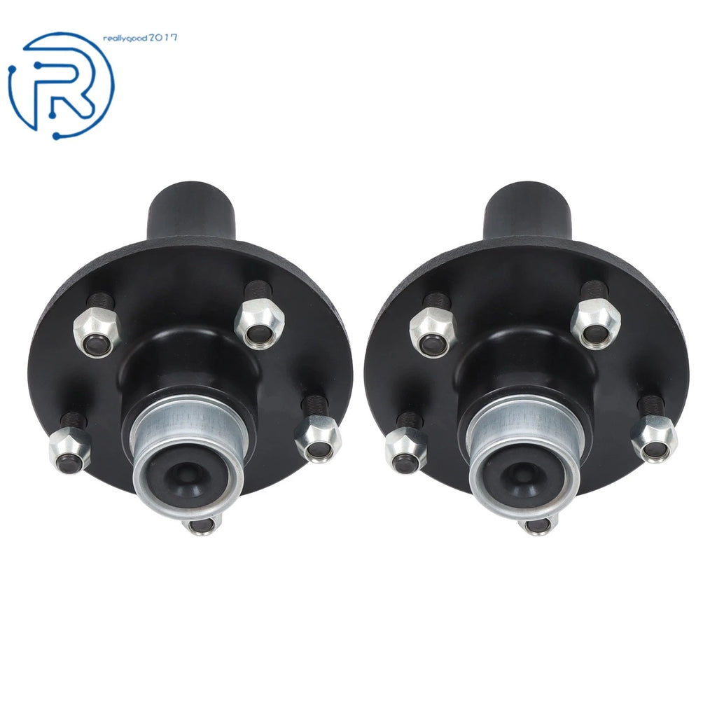 Set of 2 Pre-Greased Trailer Idler Hub Spindle Kit for 3500lbs #84 Axle