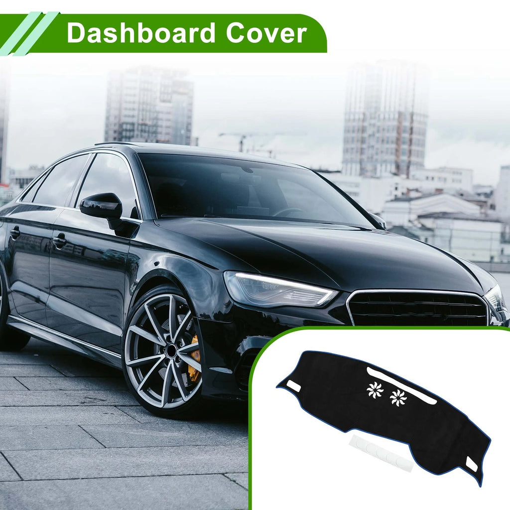 Dashboard Cover Mat for Audi Q3 (2019–2022) Sun Protector Pad Black Blue