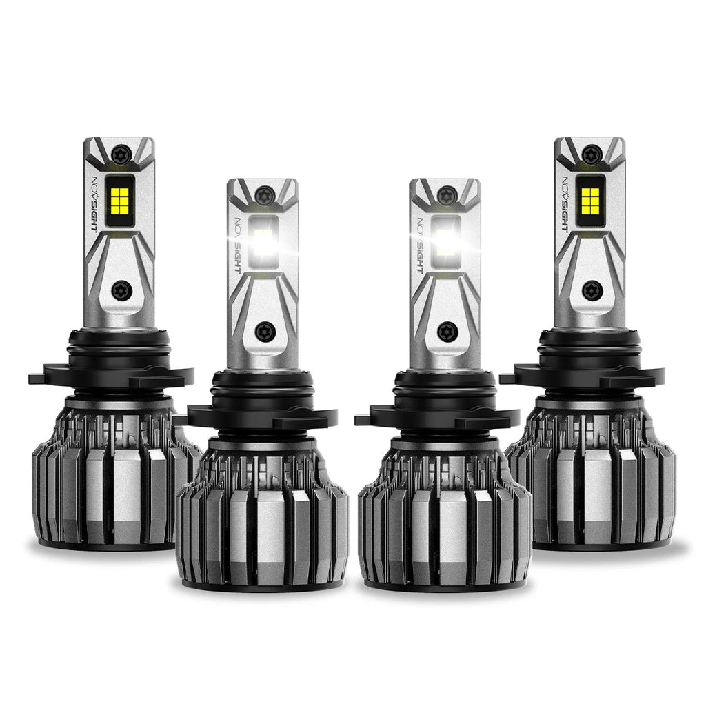 4X 9005 9006 LED Bulbs for High/Low Beam (IP68 Waterproof)