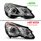 Halogen Headlight Right with Bulbs for Mercedes Benz W212 E350 E550 (2010–2013)