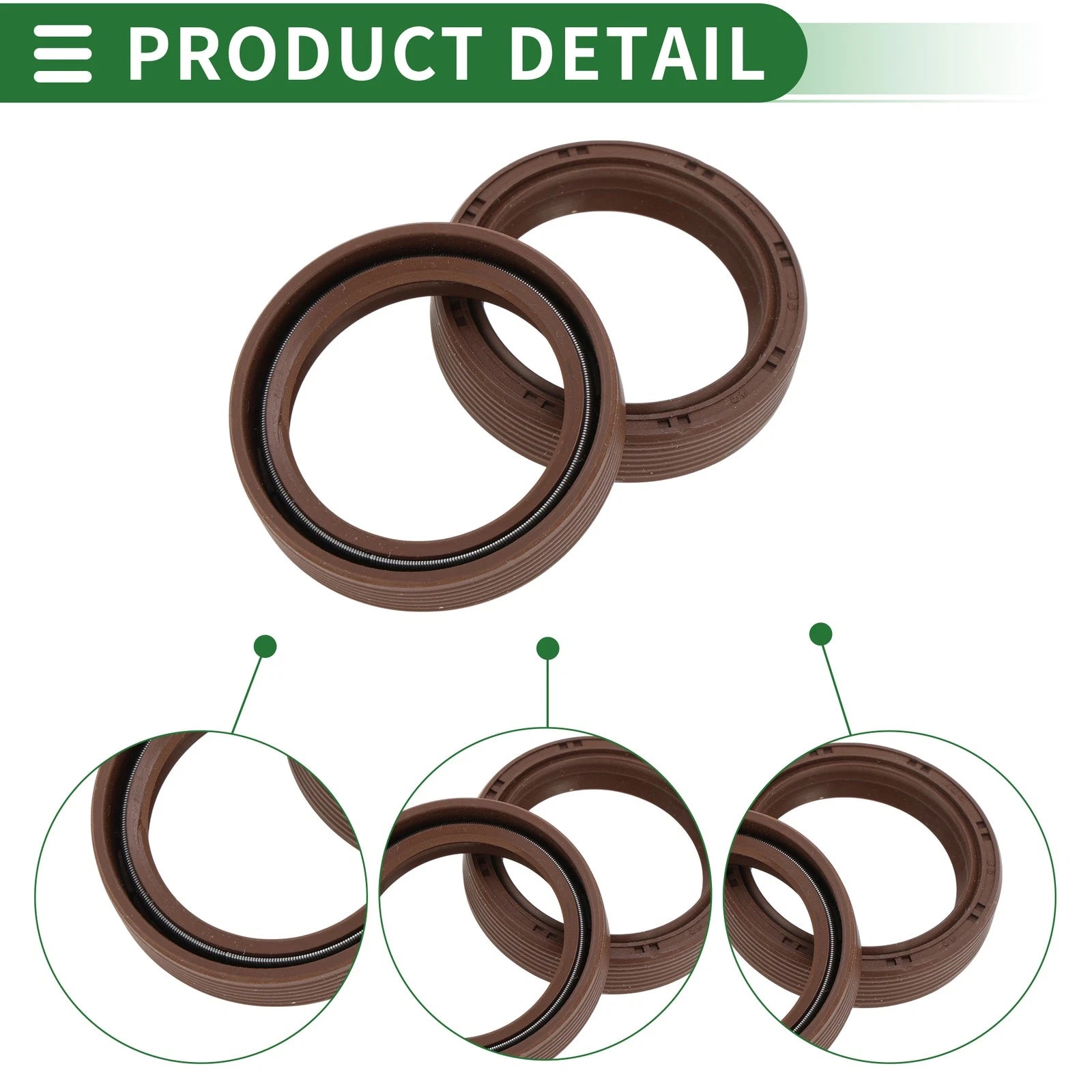 Set of 5 Oil Seals FKM Rubber 35x45x10mm for High Pressure