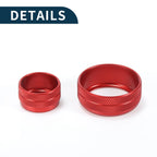 Set of 3 AC Media Switch Knob Covers for BMW 1 2 3 3GT 4 Series (F20 F22 F30 F31) Red