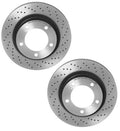 2X Brembo Xtra Front X-Drilled Brake Disc Rotors for Land Cruiser LX570 (2008–2021)