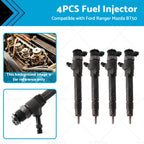 Set of 4 Diesel Fuel Injectors for Mazda BT50, Ford Ranger (PK, PJ) 0445110250