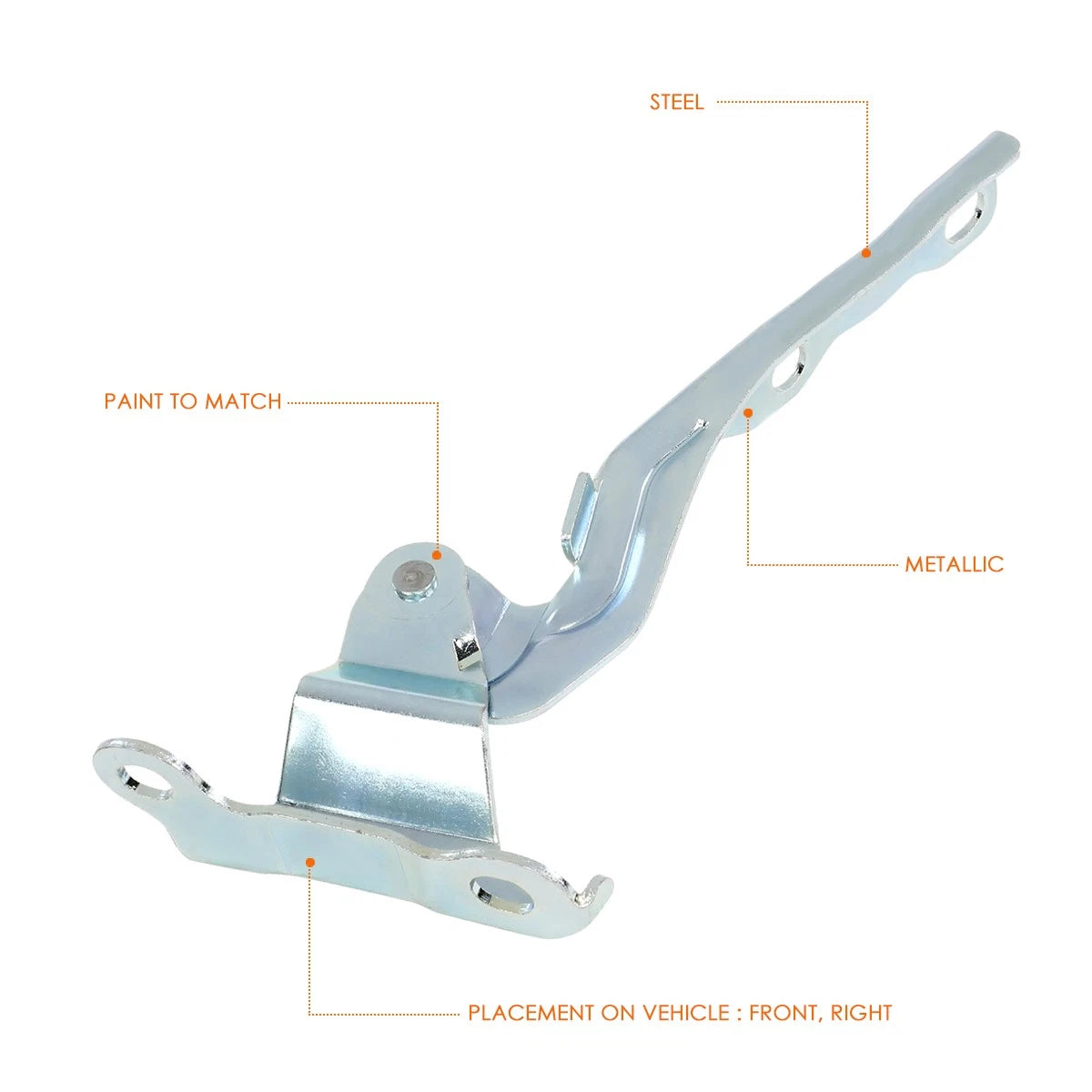 Passenger Side Steel Engine Hood Hinge for Kia Rio/Rio5 (2006–2011)