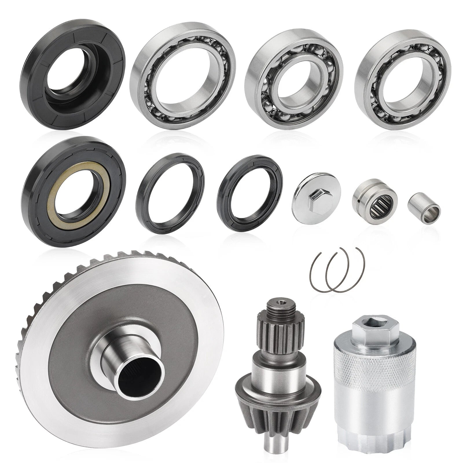 Rear Diff Pinion Ring Gear Set w/ Nut Tool for Honda Rancher 400 (2000–2006)