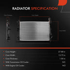 Aluminum Radiator for Ford Focus (2015-2018)