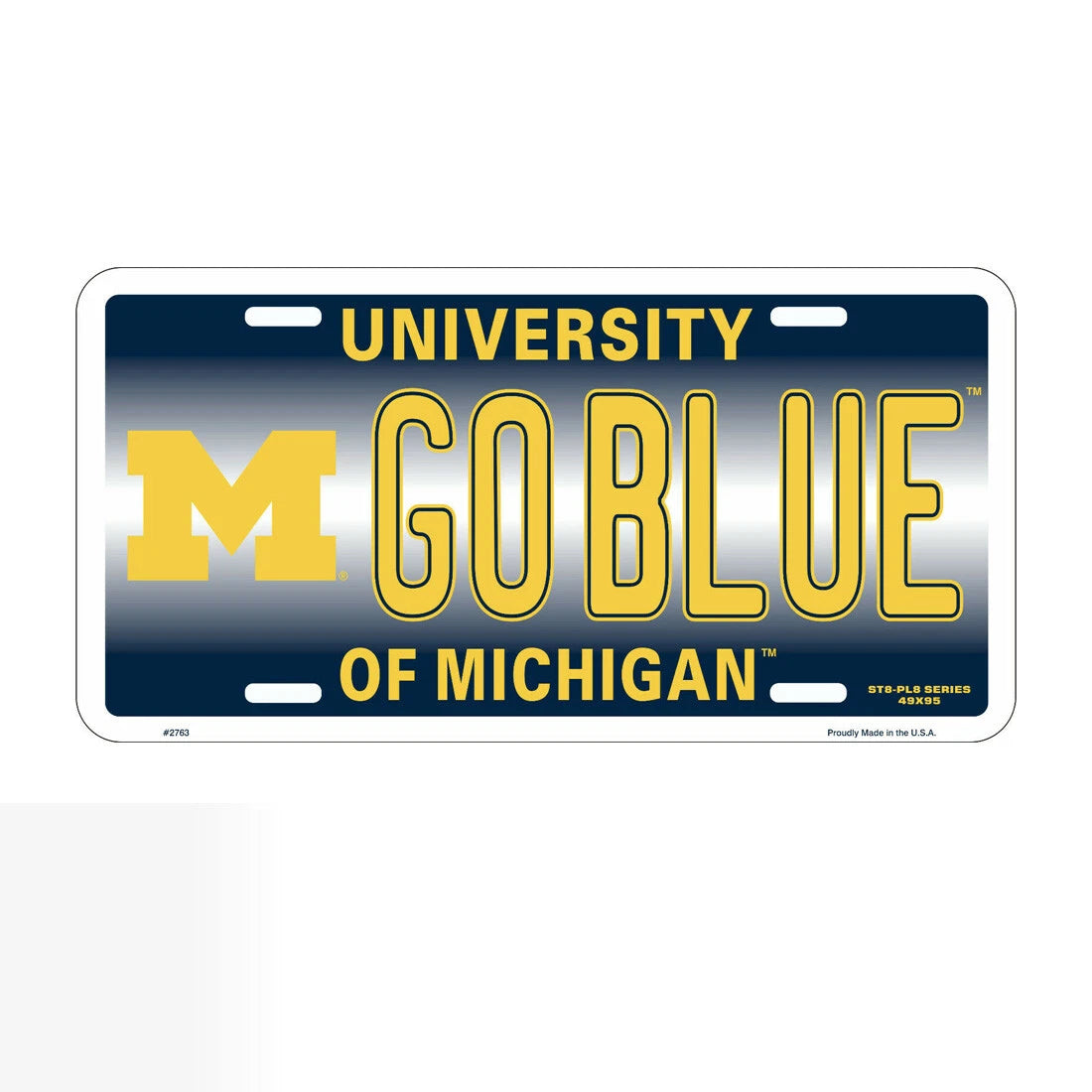Michigan Wolverines License Plate Sign for Car Truck (Made in USA)