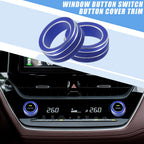 Set of 2 AC Control Switch Knob Cover Trim for Toyota Corolla (2020–2022) Blue