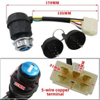 5-Wire Ignition Key Switch for 186F 192F Diesel Generator (Compatible)