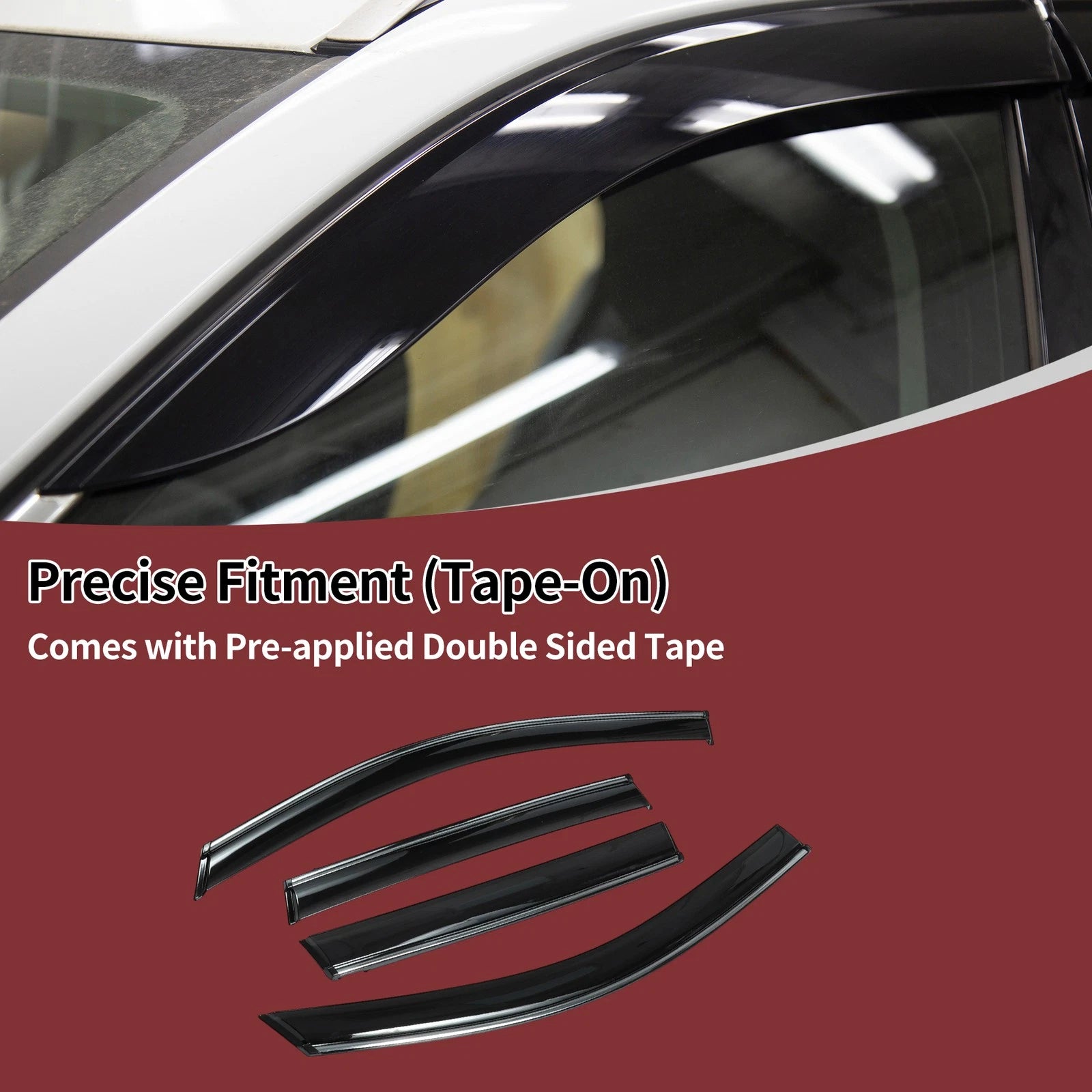 Set of 4 Window Deflectors for Honda Fit Hatchback (2007–2008)