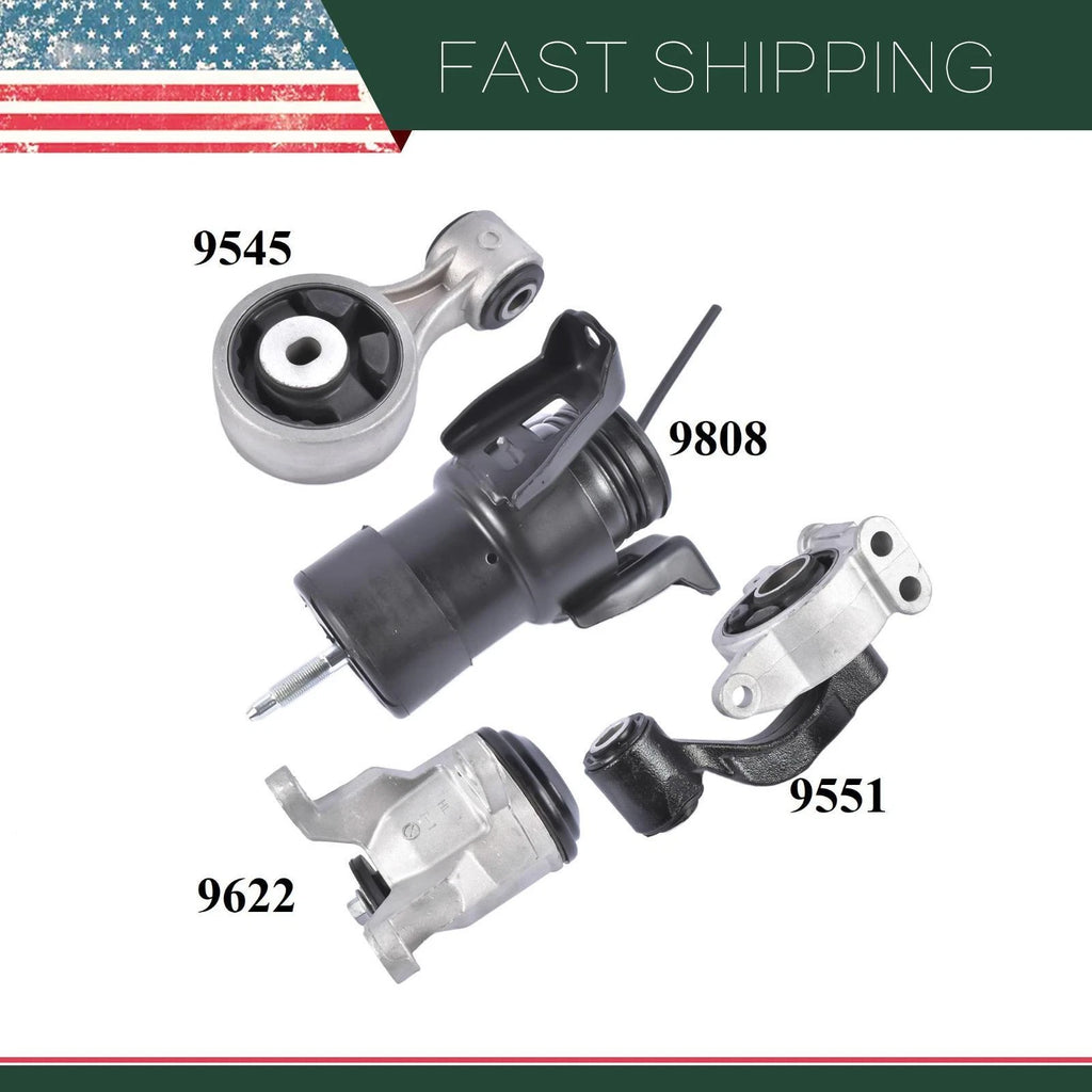 Set of 4 Engine Motor Torque Strut Mounts for Nissan Maxima Altima (2007–2012)