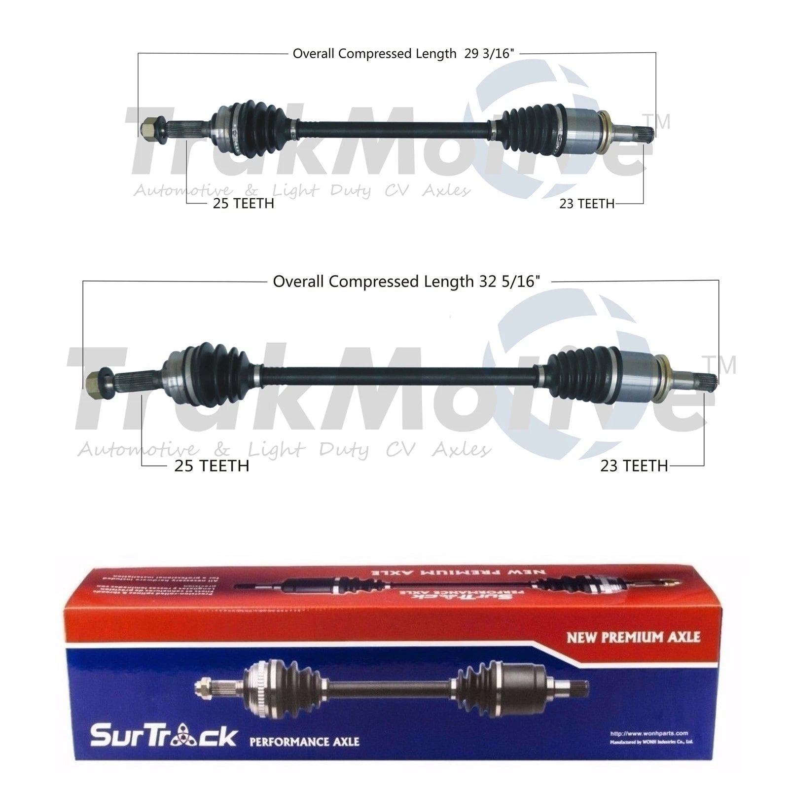 Set of 2 Rear CV Axle Shafts for Jeep Compass/Patriot/Caliber (2007–2017)