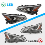 Full LED Headlight Assembly for Nissan Altima (2019–2022) Left Right Pair