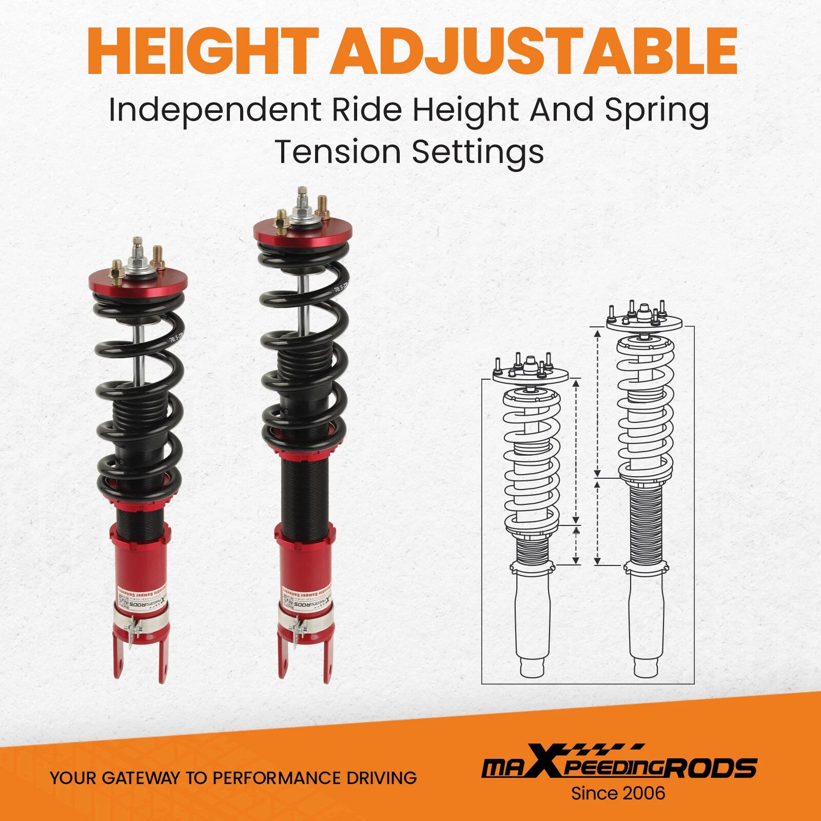 Coilovers 24 Level Damper Strut for Honda S2000 AP1 AP2 (2000–2009)