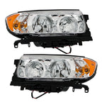 Set of 2 Headlight Replacement for Subaru Forester (2006–2008) Halogen Clear Lens